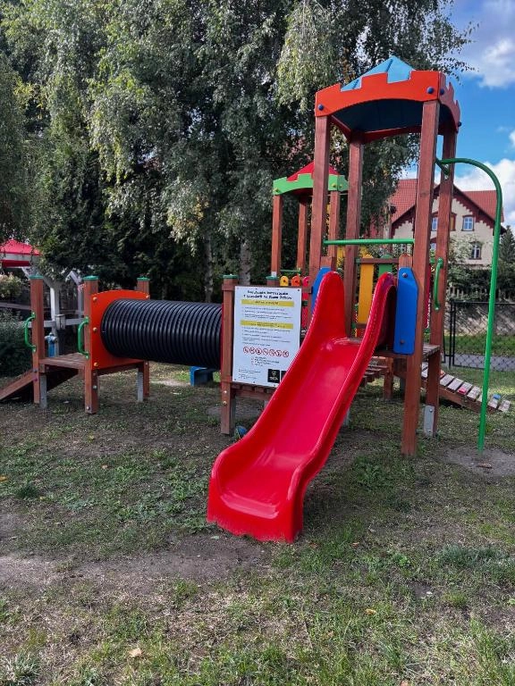 Outdoor play area at Hotel Miodowy